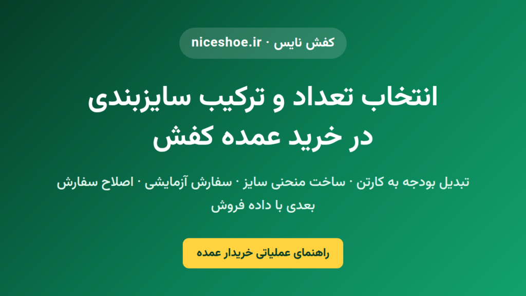 انتخاب تعداد و ترکیب سایزبندی در خرید عمده کفش — راهنمای خریدار عمده کفش نایس